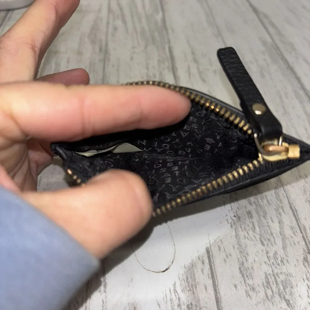 Kate Spade Leather Card Wallet Black EUC